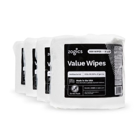 Zogics Value Wipes, 4PK ZV800-4